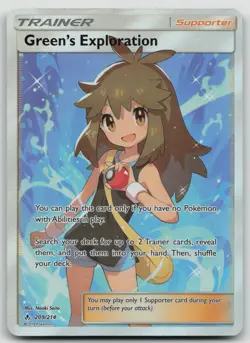 Pokemon TCG Green's Exploration 209/214 Unbroken Bonds Full Art Ultra Rare LP - Image 1