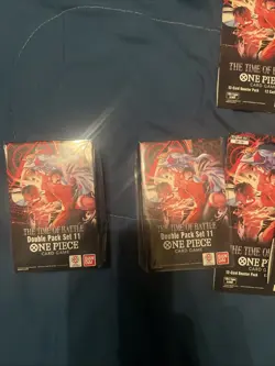 One Piece OP-16 Double Pack Set Factory Sealed (2) One Piece OP-16 Sleeves (11) - Image 3