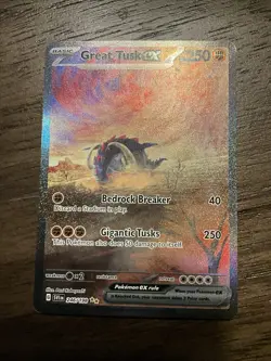 Pokemon TCG Great Tusk EX Scarlet & Violet Base Set Holo Card 246/198 Sir - Image 1