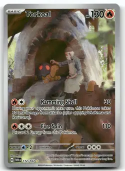 TORKOAL 172/167 ILLUSTRATION RARE TWILIGHT MASQUERADE POKEMON NEAR MINT - Image 1