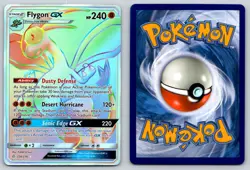 FLYGON GX 256/236 RAINBOW RARE COSMIC ECLIPSE POKEMON HOLO NM TSUJI - Image 3