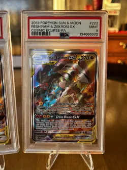 2019 Pokemon PSA 9 Reshiram & Zekrom GX 222/236 | Cosmic Eclipse | ONLY #70 LEFT - Image 5