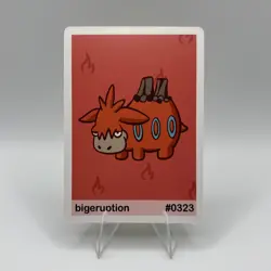 Pookiemoot Gen 3 - Bigeruption (Camerupt) #0323 - Pokemon Fan Art Non TCG - Image 1