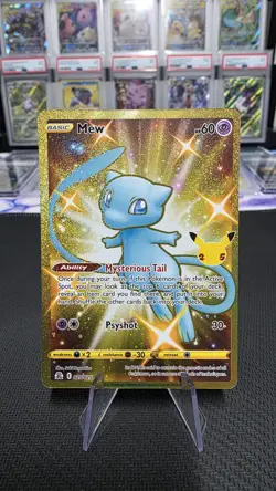 Mew Gold Card 025/025 Celebrations Secret Rare Pokemon Holo - Image 1