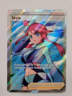 Pokemon Card Skyla 72/72 Shining Fates 2021 Full Art Trainer Holo Ultra Rare NM - Image 1