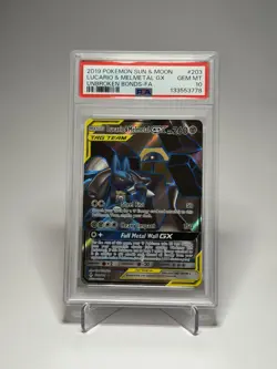 Pokemon (PSA 10) Lucario & Melmetal GX 203 Unbroken Bonds Englisch TAG TEAM - Image 1