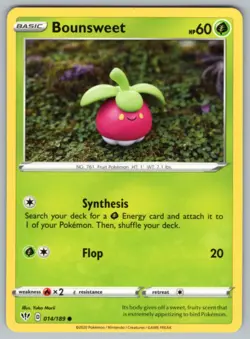 2020 Pokemon Sword & Shield Darkness Ablaze Bounsweet - Image 1