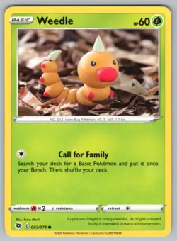 2020 Pokemon Sword & Shield Champion's Path Weedle - Image 1