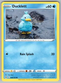 2022 Pokemon Sword & Shield Lost Origin Ducklett - Image 1