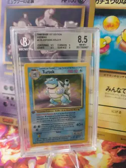 Pokemon Karte Card Turtok Blastoise Holo Base Set 1. Edition Beckett BGS 8.5 - Image 1