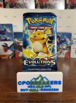 Pokemon TCG XY Evolutions Booster Pack Raichu Art Sealed 10 Cards Pokemon X Y 1 - Image 1