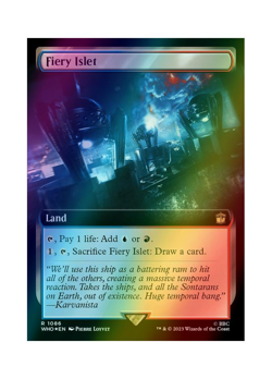 Magic the Gathering MTG WHO Fiery Islet 1086 Foil Near Mint - Image 1