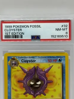 1999 Pokemon Fossil 1st Edition Cloyster #32/62 PSA 8 - Image 2