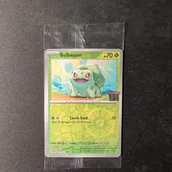 Bulbasaur 001/165 - Pokemon 151 MEW-EN Best Buy Stamped SEALED Promo - Image 1