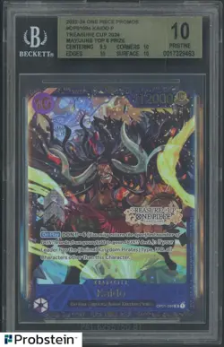 2022-2024 One Piece EN Treasure Cup 2024 Top 8 #094 Kaido BGS 10 PRISTINE - Image 1
