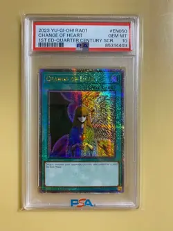 YuGiOh Change of Heart North America 25th PSA10 Trading Card Rare US - Image 1