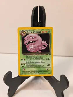 Pokemon TCG Dark Weezing 14/82 Team Rocket Holo Card Vintage WOTC 1999 LP - Image 1