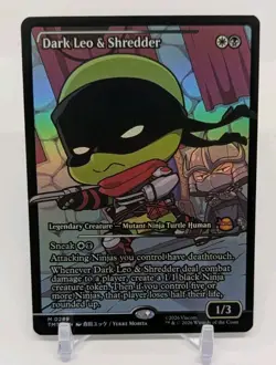 MTG Dark Leo & Shredder 0289 Showcase Foil TMNT Mythic Rare - Image 1