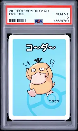 2019 POKEMON OLD MAID PSYDUCK PSA 10 - Image 1