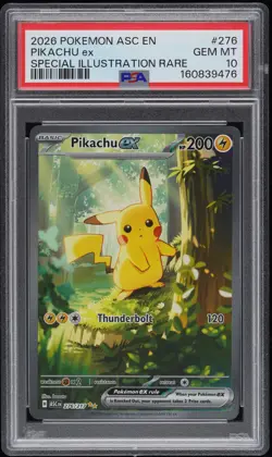 2026 POKEMON ASC EN-ASCENDED HEROES SPECIAL ILLUSTRATION RARE PIKACHU EX PSA 10 - Image 1
