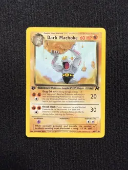 Dark Machoke 40/82 1st Edition Pokemon Team Rocket - Image 1