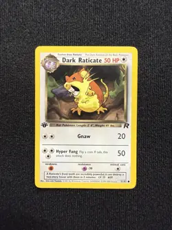 Dark Raticate 51/82 1st Edition Pokemon Team Rocket - Image 1
