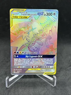 Moltres & Zapdos & Articuno GX (Secret) 69/68 Hidden Fates Holo POKEMON - Image 1
