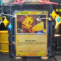 Pikachu Swirl Pokemon Day Cosmos Holo Promo Temporal Forces Pokemon TCG 051/162 - Image 1