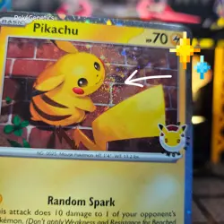 Pikachu Swirl Pokemon Day Cosmos Holo Promo Temporal Forces Pokemon TCG 051/162 - Image 2