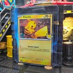Pikachu Swirl Pokemon Day Cosmos Holo Promo Temporal Forces Pokemon TCG 051/162 - Image 4