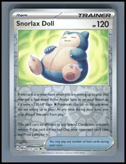 Snorlax Doll 175/182 Uncommon Paradox Rift Pokemon Reverse Holo Near Mint - Image 1