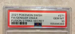 Pokemon Gengar VMAX Fusion Strike Alt Art #271 PSA 10 Gem Mint + Free Shipping - Image 3