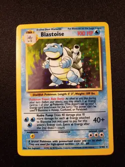Blastoise 2/102 Holo Holo Rare Base Set Unlimited Pokemon Holo Moderately Played - Image 1