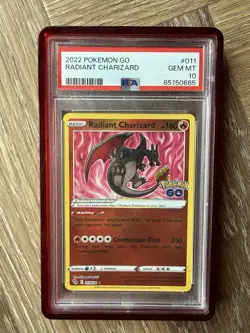 Pokemon TCG PSA 10 Radiant Charizard 011/078 Pokemon Go (English / GEM MT) - Image 3