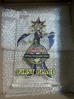 Yu-Gi-Oh! TCG Tournament Yugi OTS Acrylic Trophy 1st Place Set Yami Yugi - Image 1