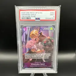 One Piece Vinsmoke Sanji Treasure Rare OP12-063 PSA 9 English - Image 1