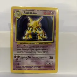 Pokemon TCG - Alakazam 1/102 Base Set Holo Rare WOTC - EXC/NM - Image 1