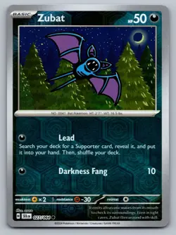 Pokemon TCG SV: Shrouded Fable Zubat 027/064 Reverse Holo - Image 1