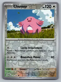Pokemon TCG SV06: Twilight Masquerade Chansey 133/167 Reverse Holo - Image 1