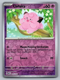 Pokemon TCG SV: Scarlet & Violet 151 Clefairy 035/165 Reverse Holo - Image 1