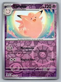 Pokemon TCG SV06: Twilight Masquerade Clefable 079/167 Reverse Holo - Image 1
