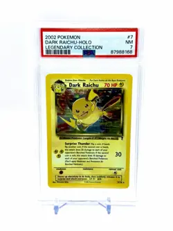 2002 Pokemon Legendary Collection Dark Raichu 7/110 Holo Rare PSA 7 - Image 1