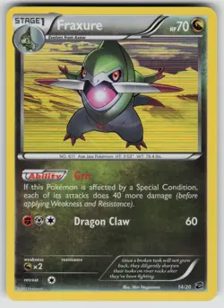 Fraxure 14/20 Holo Rare Dragon Vault Pokemon Holo Near Mint - Image 1