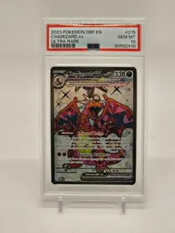 Pokemon Charizard ex 215/197 SV03 Obsidian Flames Ultra Rare Holo PSA 10 - Image 1