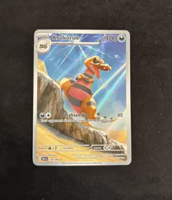 Pokemon TCG Krokorok 136/086 Illustration Rare Holo Black Bolt NM - Image 1