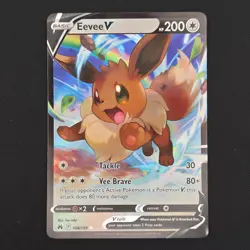 Pokemon TCG Card Eevee V 108/159 SWSH Crown Zenith Ultra Rare Holo - NM - Image 1