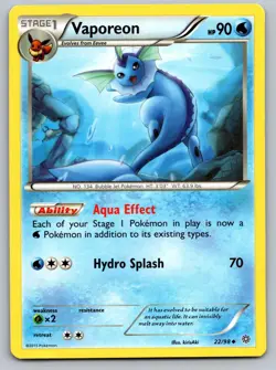 Vaporeon 22/98 Uncommon Ancient Origins Pokemon Lightly Played - Image 1