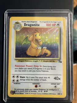 Dragonite 4/62 Fossil Holo Rare Good Condition Vintage Pokemon TCG WOTC - Image 1