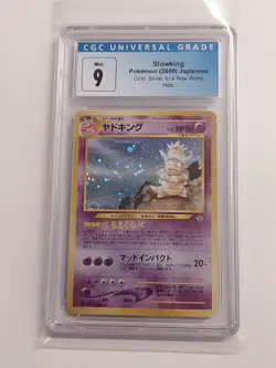 Slowking Holo Pokemon Japanese Gold Silver To A New World Neo 199 NM CGC 9 - Image 1