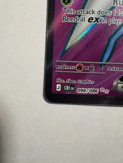 Beedrill ex 98/86 Full Art Double Ultra Rare Pokemon Chaos Rising NM - Image 2